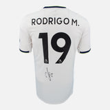 Framed Rodrigo Moreno Signed Leeds United Shirt 2022-23 Home [Modern]