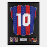 Framed Romario Signed Barcelona Shirt 1995-97 Home [Classic]