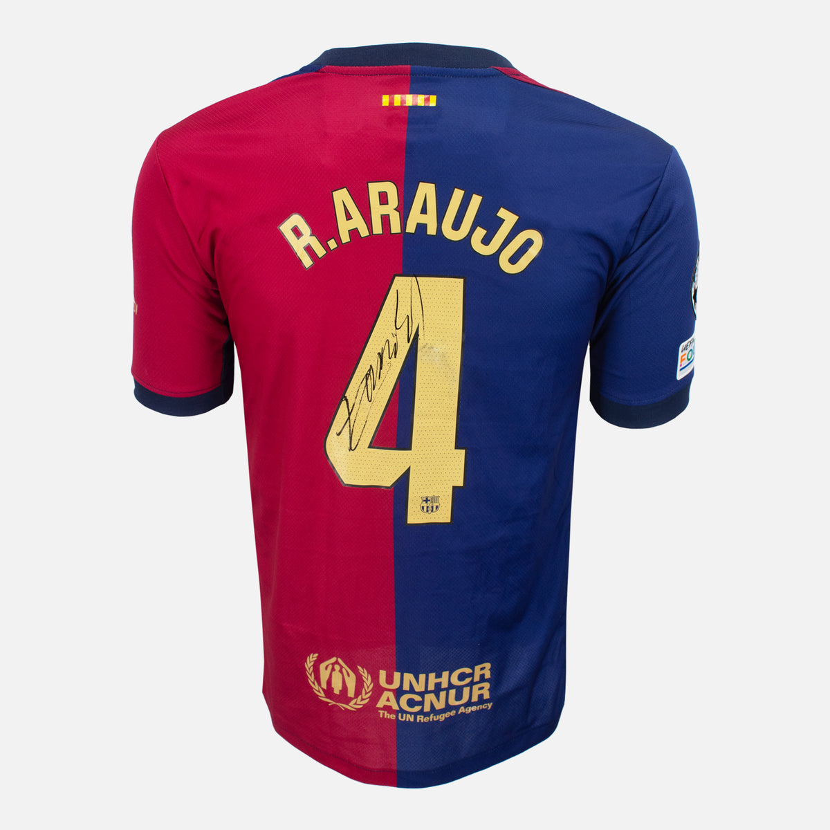 Ronald Araujo Signed Barcelona Shirt 2024-25 Home [4] — Barcelona signed shirt from the 2024 to 2025 season | The Vault