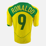 2004-06 Brazil Home Shirt Ronaldo 9 [Good] L