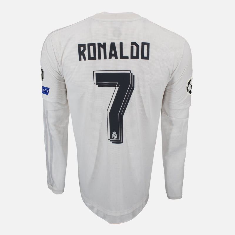 2016 Real Madrid Home Shirt Ronaldo 7 long sleeve CL Final [Good] XL