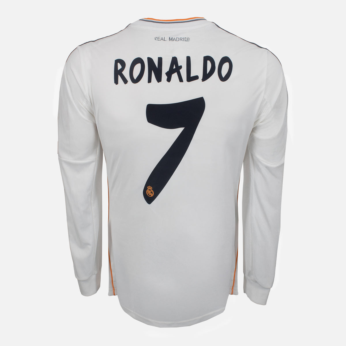 2014 Real Madrid Home Shirt Ronaldo 7 long sleeve CL Final [Excellent] M — Verified official Real Madrid shirt, condition graded | The Vault