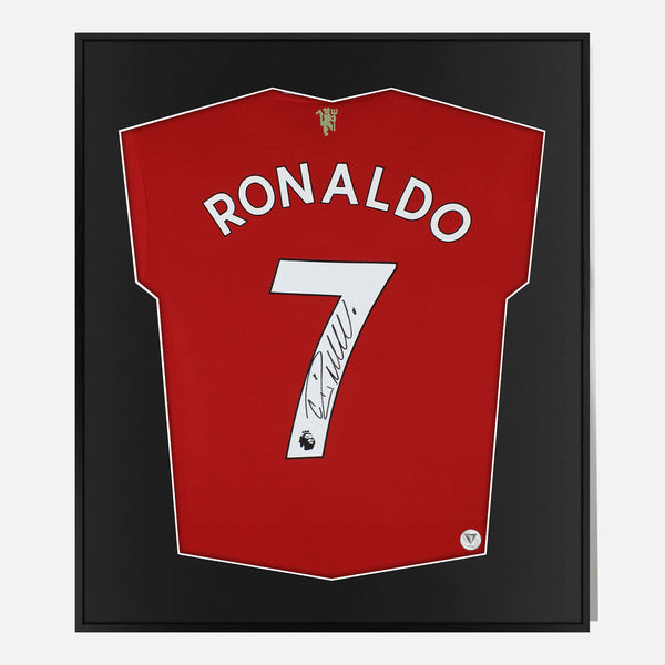 Framed Cristiano Ronaldo Signed Manchester United Shirt Home [Mini]