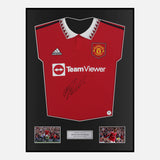 Framed Cristiano Ronaldo Signed Manchester United Shirt Home [Classic]