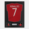 Framed Cristiano Ronaldo Signed Manchester United Shirt Home 7 [Classic]