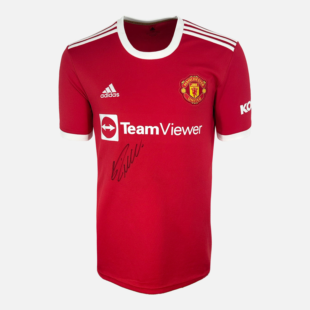 Cristiano Ronaldo Signed Manchester United Shirt 2021-22 Home [Front] — Manchester United signed shirt from the 2021 to 2022 season | The Vault