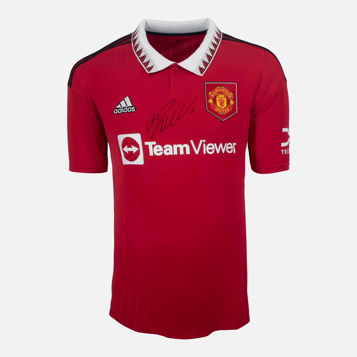 Cristiano Ronaldo Signed Manchester United Shirt 2022-23 Home [Front] — Manchester United signed shirt from the 2022 to 2023 season | The Vault