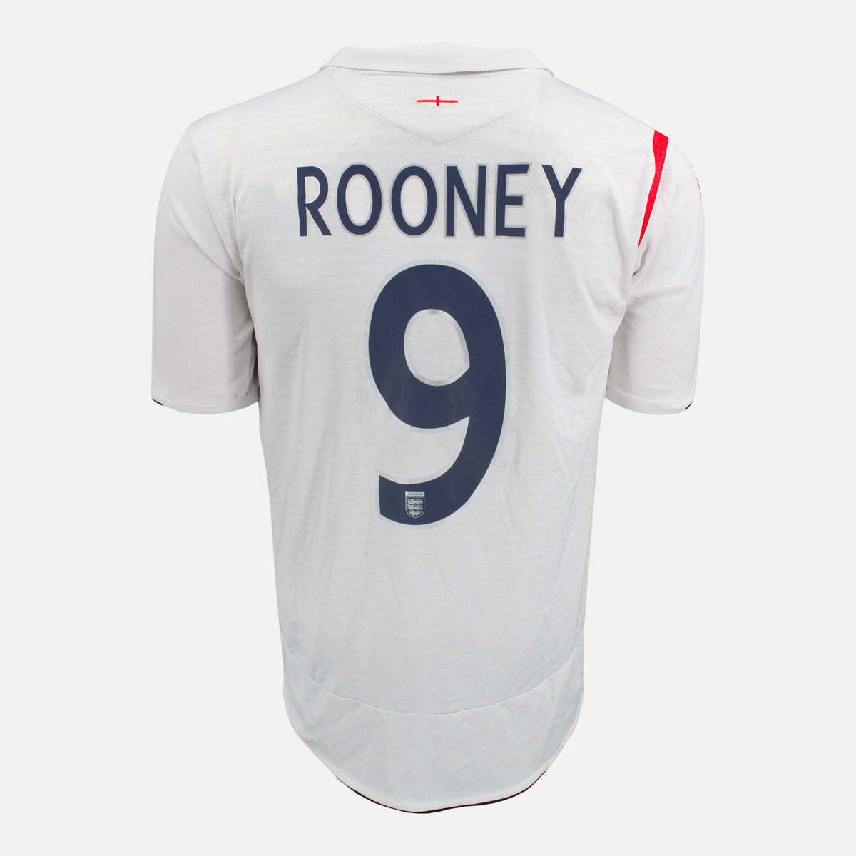 2005-07 England Home Shirt Rooney 9 [Perfect] XL — Verified official England shirt, condition graded | The Vault