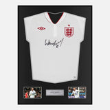 Framed Wayne Rooney Signed England Shirt 2012-13 Home [Classic]