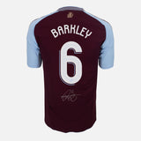Framed Ross Barkley Signed Aston Villa Shirt UCL [Lite]