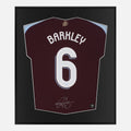 Framed Ross Barkley Signed Aston Villa Shirt UCL [Lite]