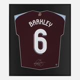 Framed Ross Barkley Signed Aston Villa Shirt UCL [Lite]
