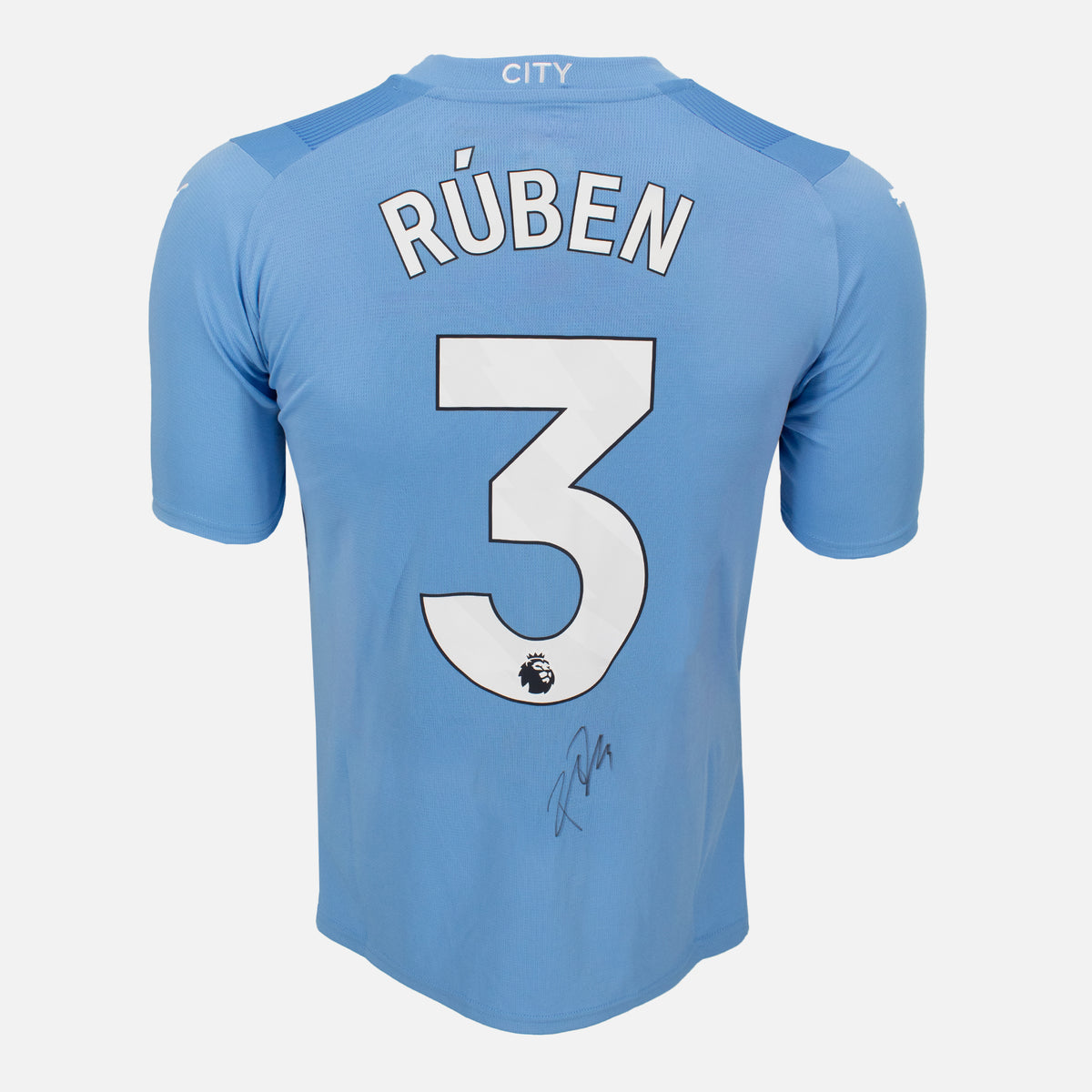 Ruben Dias Signed Manchester City Shirt 2023-24 Home [3] — Manchester City signed shirt from the 2023 to 2024 season | The Vault