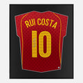 Framed Rui Costa Signed Shirt, Portugal Home Red [Lite]