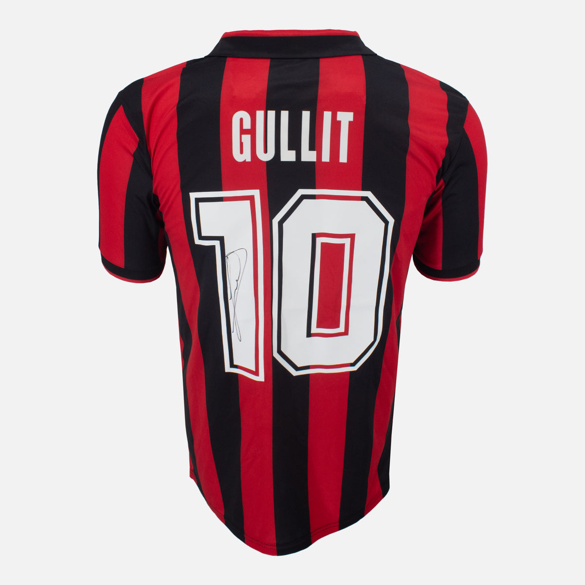 Ruud Gullit Signed AC Milan Shirt Home 1988 [10] — AC Milan signed shirt from the 1988 season | The Vault