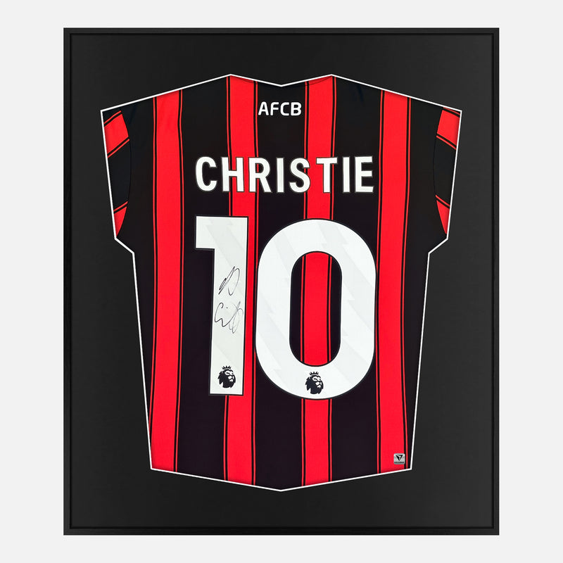 Framed Christie Signed AFC Bournemouth Shirt, Home [Mini]