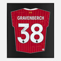 Framed Gravenberch Signed Liverpool Shirt 2024-25 Home [Lite]