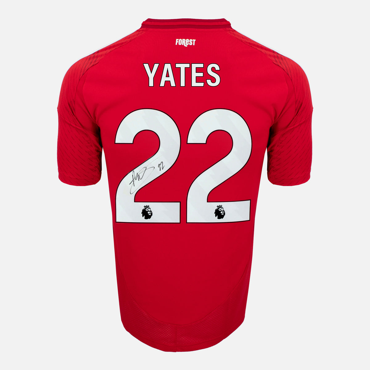 Ryan Yates Signed Nottingham Forest Shirt 2024-25 Home [22] — Nottingham Forest signed shirt from the 2024 to 2025 season | The Vault