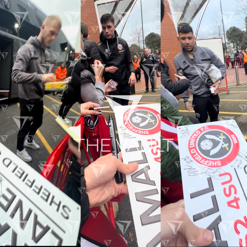 Sheffield United Squad Signed Stadium Sign [18 Autographs]