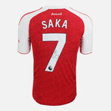Framed Bukayo Saka Signed Arsenal Shirt Home 2025-26 [Classic]