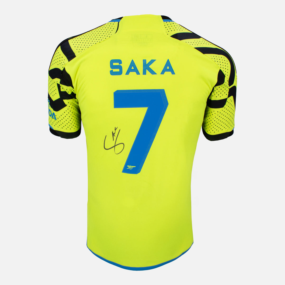 Bukayo Saka Signed Arsenal Shirt 2023-24 Away [7] — Official Arsenal shirt signed by Bukayo Saka | The Vault