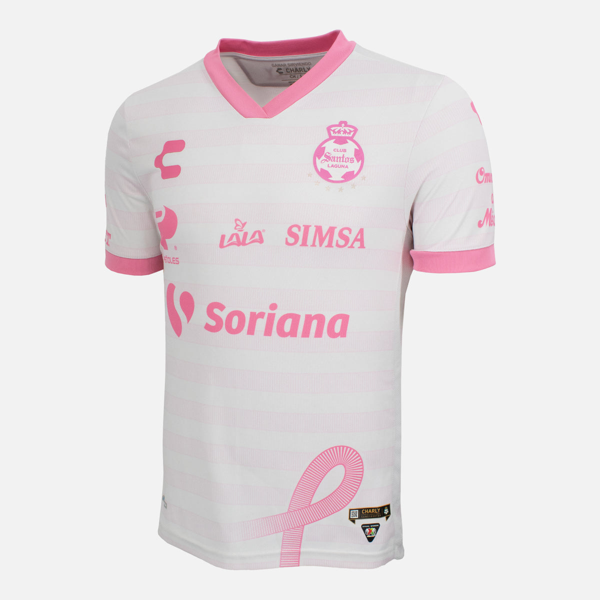 2021-22 Club Santos Laguna Third Shirt Pink October [Perfect] S — Verified official Santos Laguna shirt, condition graded | The Vault