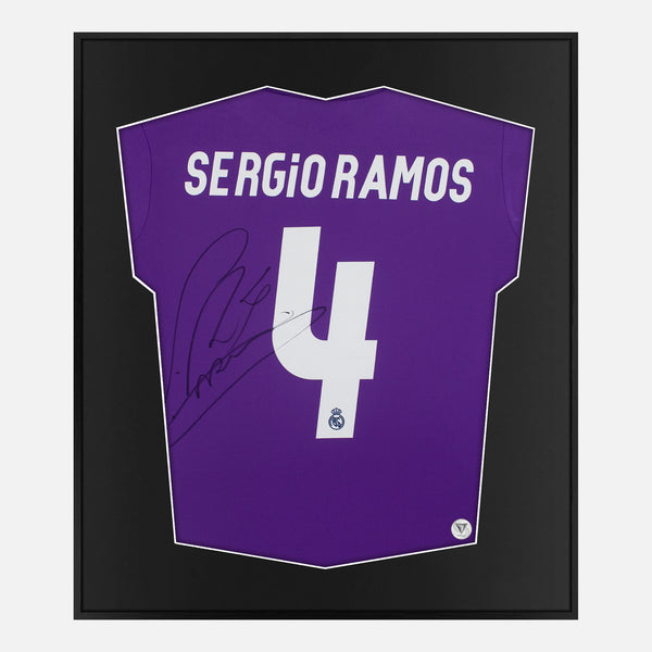 Framed Sergio Ramos Signed Real Madrid Shirt | Lite