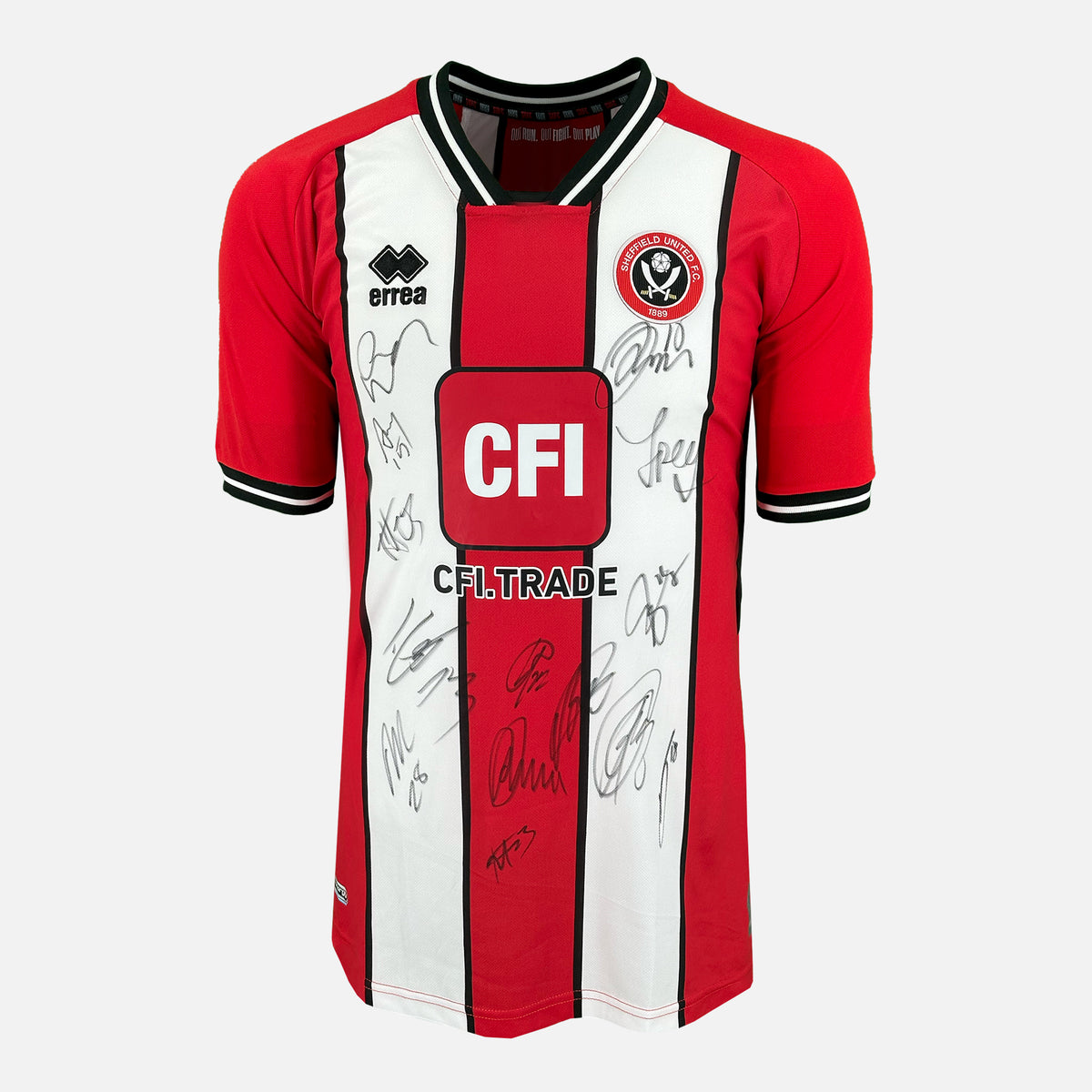 Squad Signed Sheffield United Shirt 2023-24 Home [15 Autographs] — Sheffield United signed shirt from the 2023 to 2024 season | The Vault