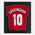 Framed Sheringham Signed Shirt, Manchester United 1999 Final [Lite]