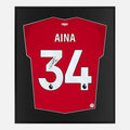 Framed Ola Aina Signed Shirt, Nottingham Forest Home [Lite]