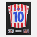 Framed Alejandro Baena Signed Atletico Madrid Shirt 2025-26 Home [Classic]
