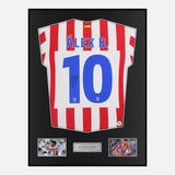 Framed Alejandro Baena Signed Atletico Madrid Shirt 2025-26 Home [Classic]