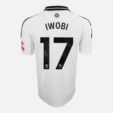 Framed Alex Iwobi Signed Shirt, Fulham White Home [Lite]