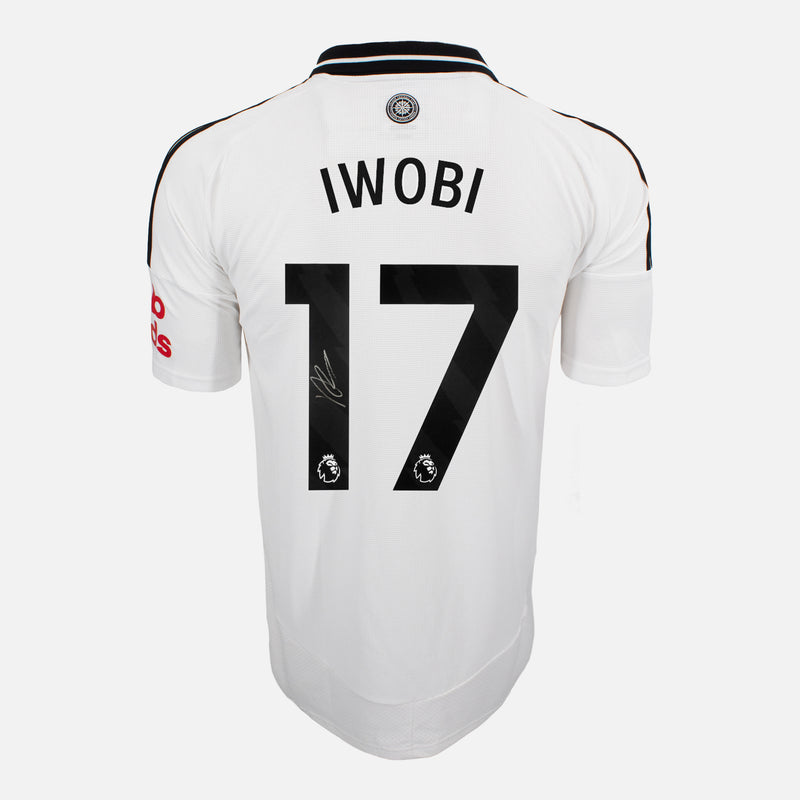Framed Alex Iwobi Signed Shirt, Fulham White Home [Lite]