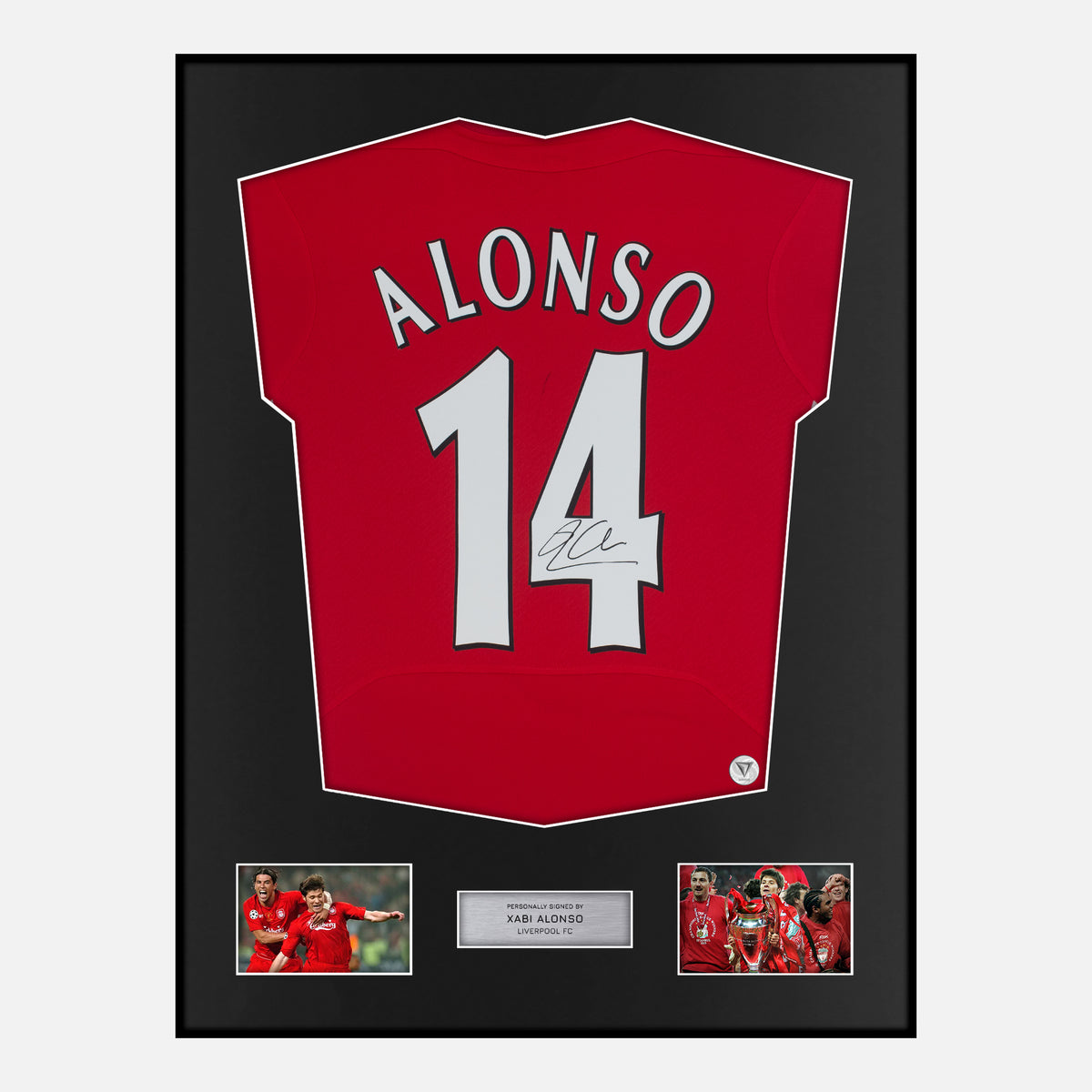 Framed Xabi Alonso Signed Liverpool Shirt 2005 Istanbul Home [Classic] — Verified autograph with NFC and certificate | The Vault