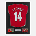 Framed Xabi Alonso Signed Liverpool Shirt 2005 Istanbul Home [Classic]