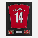 Framed Xabi Alonso Signed Liverpool Shirt 2005 Istanbul Home [Classic]