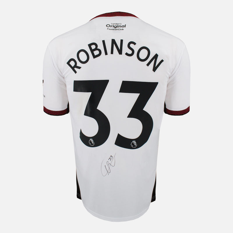Framed Antonee Robinson Signed Fulham Shirt 2022-23 Home [Modern]