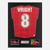 Framed Ian Wright Signed Arsenal Shirt Nike Home [Classic]