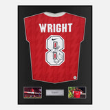 Framed Ian Wright Signed Arsenal Shirt 1994-96 Home [Classic]
