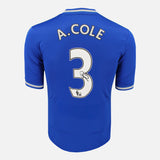 Framed Ashley Cole Signed Chelsea Shirt 2013-14 Home [Mini]