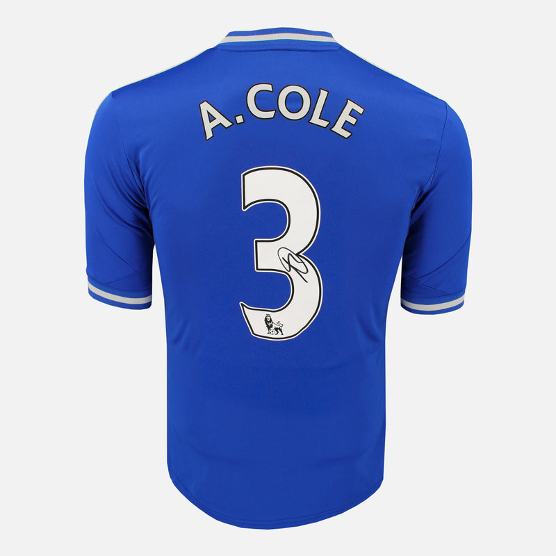 Framed Ashley Cole Signed Chelsea Shirt 2013-14 Home [Modern]