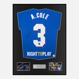 Framed Ashley Cole Signed Chelsea Shirt 2012 CL Winners [Modern]