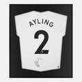 Framed Ayling Signed Leeds Shirt, White Home [Lite]