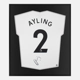 Framed Ayling Signed Leeds Shirt, White Home [Mini]