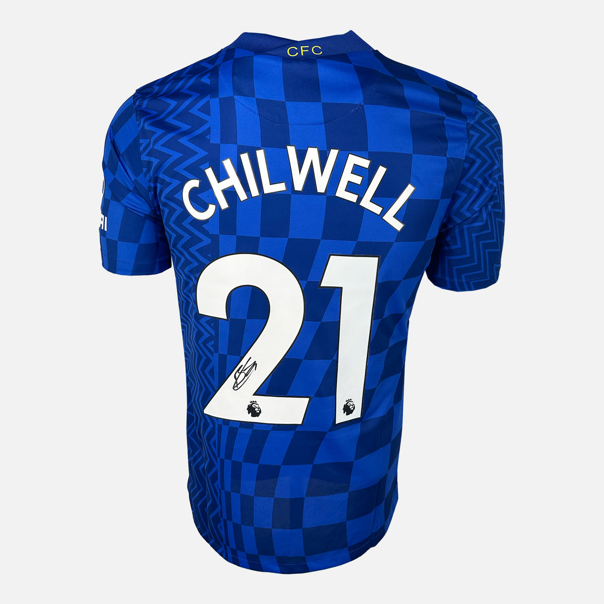Ben Chilwell Signed Chelsea Shirt 2021-22 Home [21] — Chelsea signed shirt from the 2020 to 2021 season | The Vault