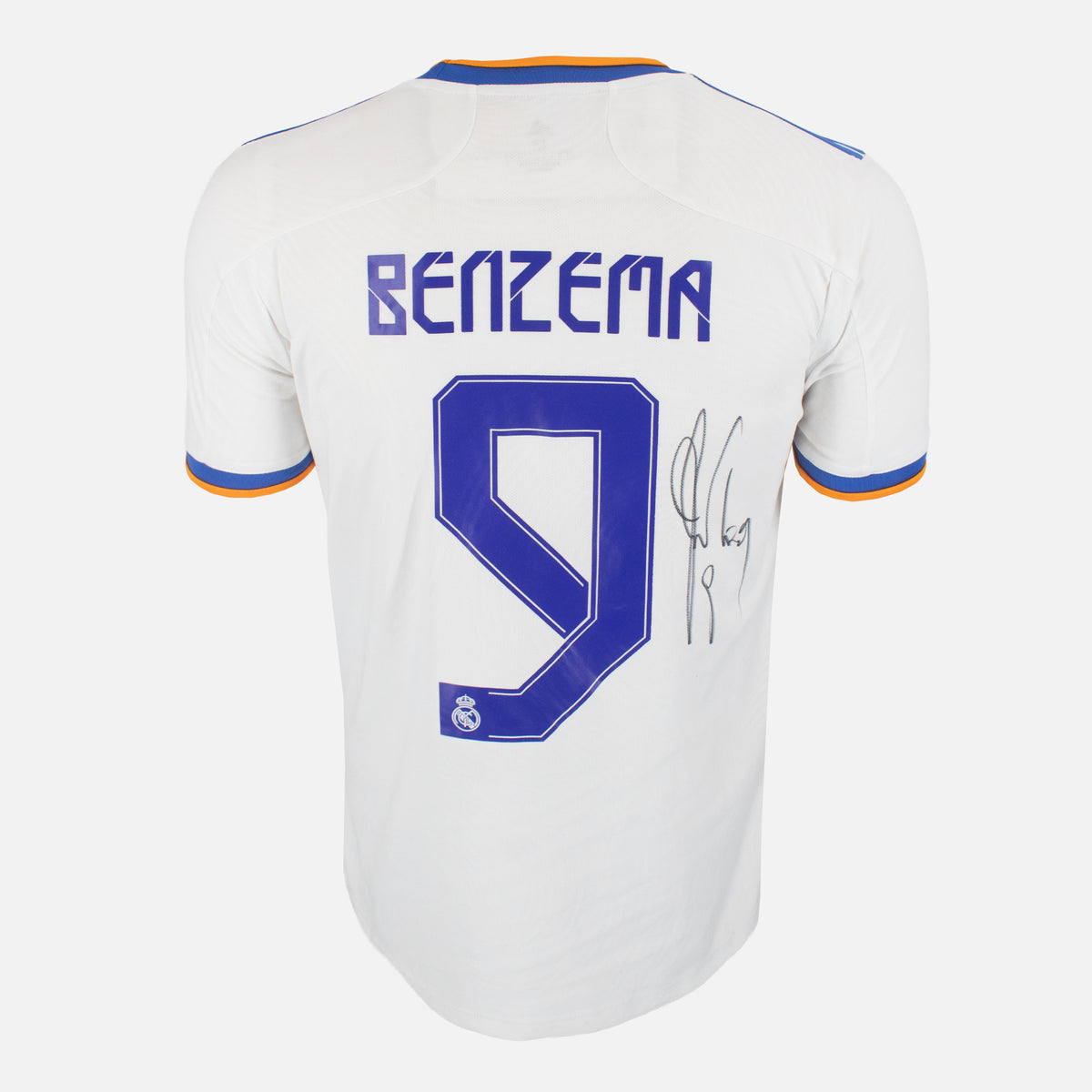 Karim Benzema Signed Real Madrid Shirt 2021-22 Home [9] — Real Madrid signed shirt from the 2021 to 2022 season | The Vault