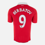 Framed Berbatov Signed Manchester United Shirt, Number 9 Home [Lite]