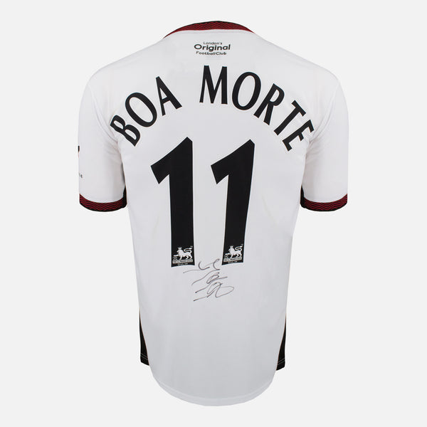 Luís Boa Morte Signed Fulham Shirt Home [11]