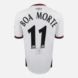 Framed Luís Boa Morte Signed Fulham Shirt Home [Mini]